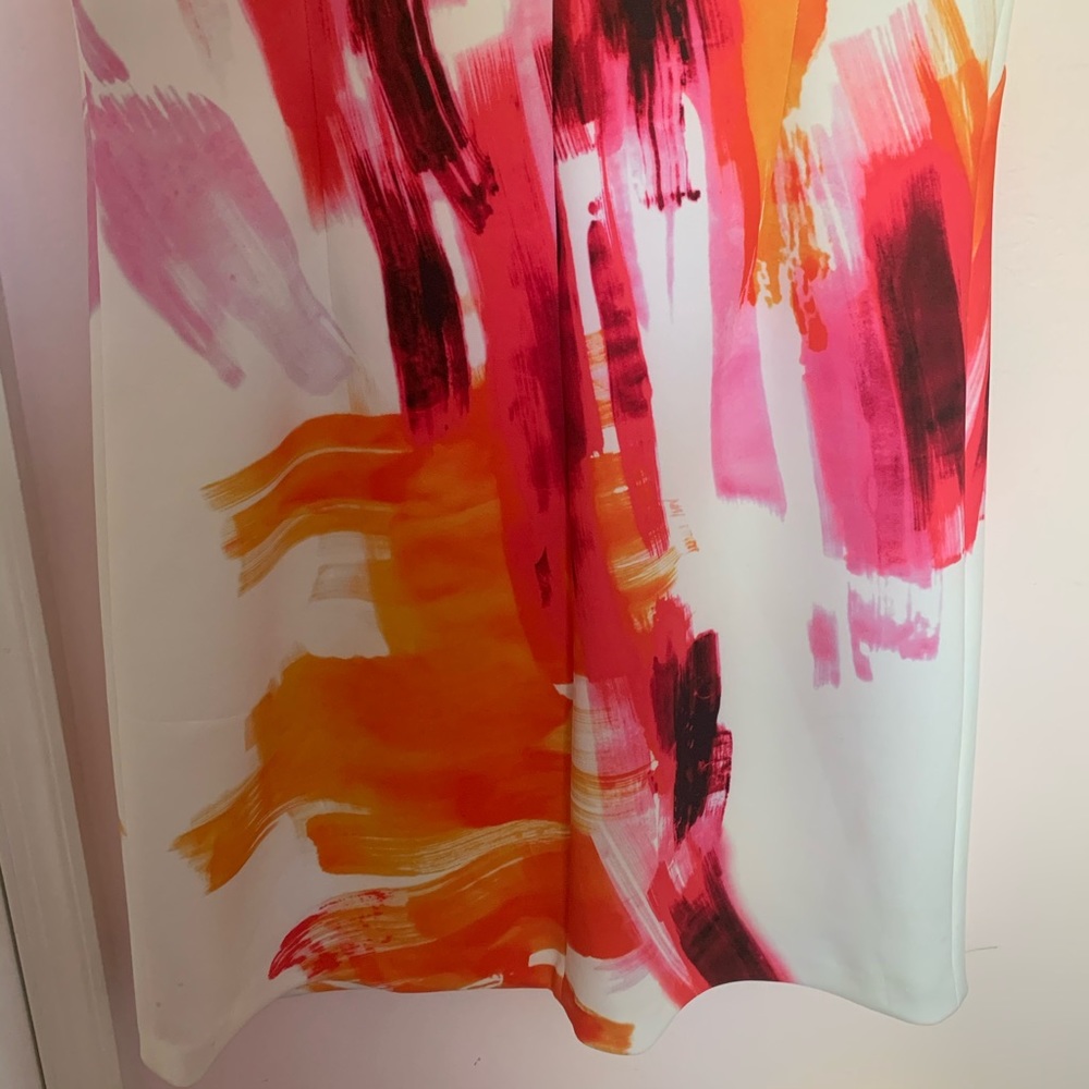 (Size 8) 🦋Calvin Klein Bright Pink/White Dress - Picture 6 of 10